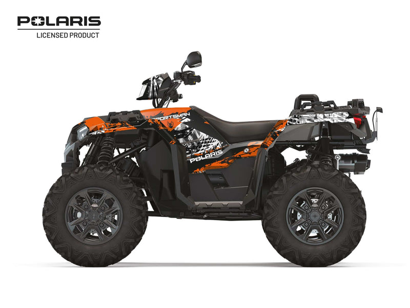 Chargez l&#39;image dans la visionneuse de la galerie, POLARIS 1000 SPORTSMAN XP S FOREST ATV CHASER GRAPHIC KIT ORANGE
