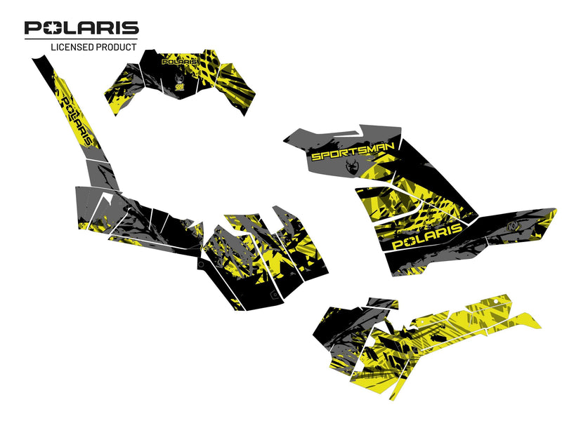 Chargez l&#39;image dans la visionneuse de la galerie, POLARIS 1000 SPORTSMAN XP S FOREST ATV CHASER GRAPHIC KIT YELLOW
