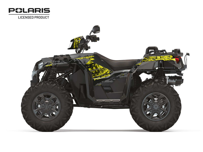 Laden Sie das Bild in Galerie -Viewer, POLARIS 1000 SPORTSMAN XP S FOREST ATV CHASER GRAPHIC KIT YELLOW
