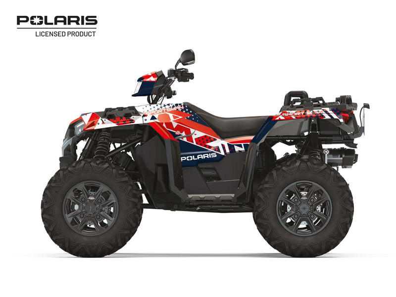 Chargez l&#39;image dans la visionneuse de la galerie, POLARIS 1000 SPORTSMAN XP S FOREST ATV STUN GRAPHIC KIT WHITE
