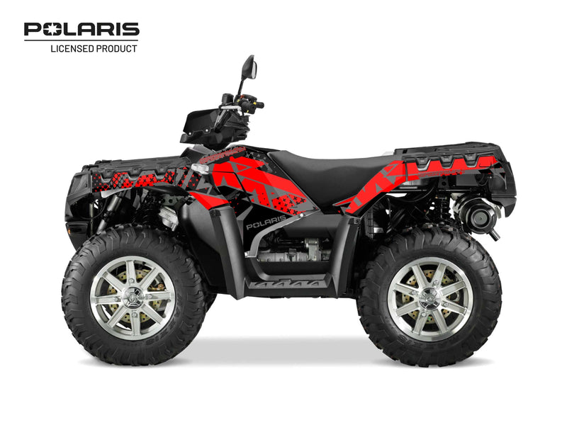 Chargez l&#39;image dans la visionneuse de la galerie, POLARIS 1000 XP SPORTSMAN TOURING ATV STUN GRAPHIC KIT BLACK
