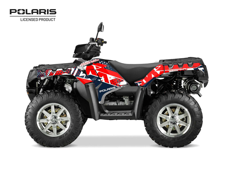 Chargez l&#39;image dans la visionneuse de la galerie, POLARIS 1000 XP SPORTSMAN TOURING ATV STUN GRAPHIC KIT WHITE
