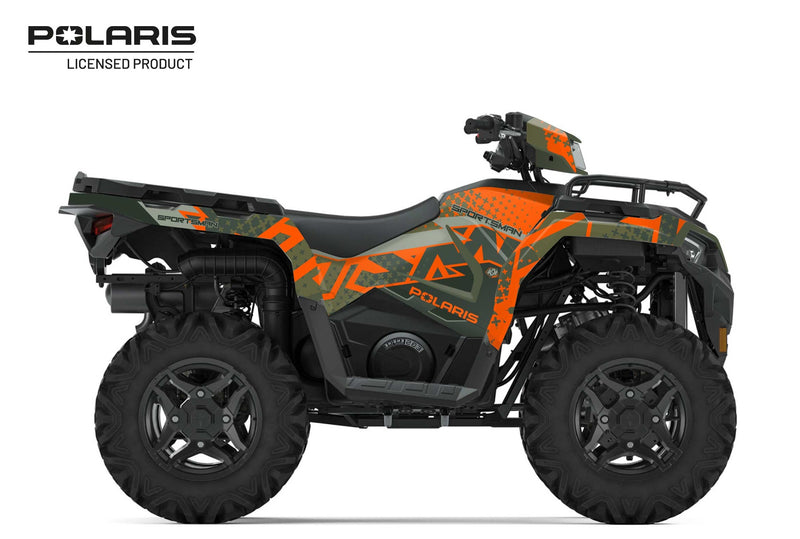 Laden Sie das Bild in Galerie -Viewer, POLARIS-450-SPORTSMAN-ATV-DECALS-GRAPHIC-KIT-ORANGE
