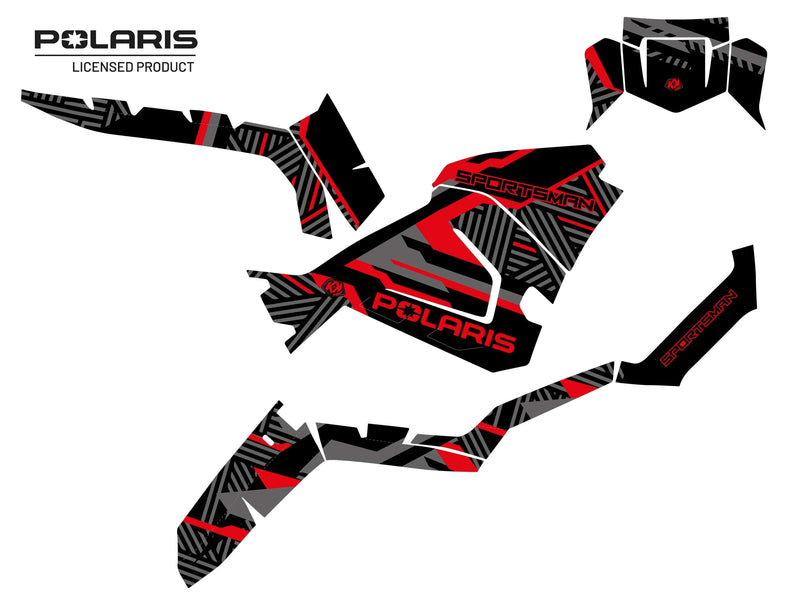 Chargez l&#39;image dans la visionneuse de la galerie, POLARIS 450 SPORTSMAN ATV EPIK GRAPHIC KIT BLACK
