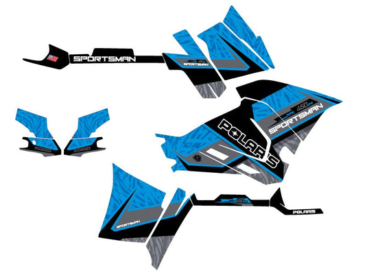 POLARIS 450 SPORTSMAN ATV SERIE GRAPHIC KIT BLUE