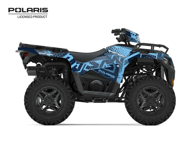 Chargez l&#39;image dans la visionneuse de la galerie, POLARIS 450 SPORTSMAN ATV STUN GRAPHIC KIT BLUE
