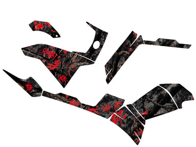 POLARIS 500-800 SPORTSMAN FOREST ATV CAMO GRAPHIC KIT BLACK RED