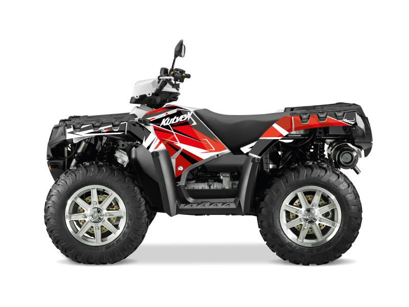 Laden Sie das Bild in Galerie -Viewer, POLARIS 500-800 SPORTSMAN FOREST ATV STAGE GRAPHIC KIT RED
