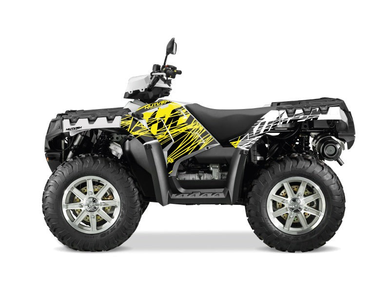 Chargez l&#39;image dans la visionneuse de la galerie, POLARIS-550-SPORTSMAN-FOREST-ATV-ERASER-FLUO-GRAPHIC-KIT-YELLOW
