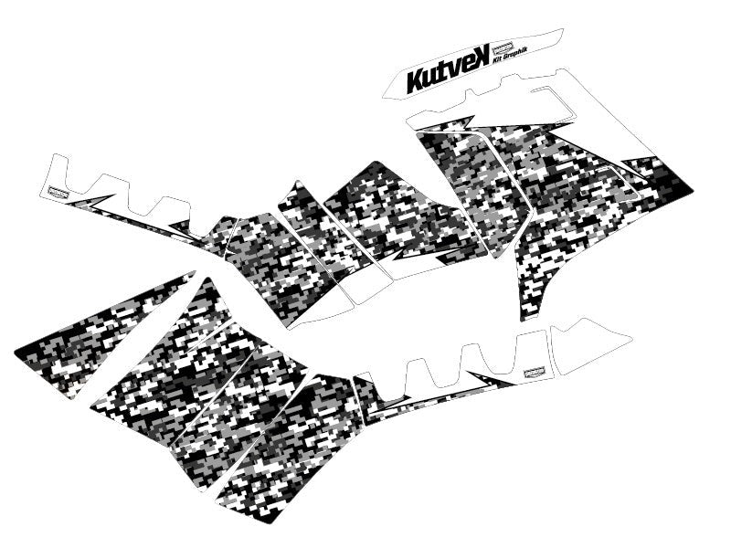 Chargez l&#39;image dans la visionneuse de la galerie, POLARIS 550 SPORTSMAN FOREST ATV PREDATOR GRAPHIC KIT WHITE
