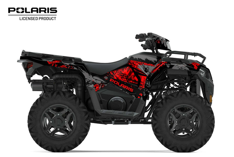 Laden Sie das Bild in Galerie -Viewer, POLARIS-570-SPORTSMAN-ATV-CHASER-GRAPHIC-KIT-BLACK
