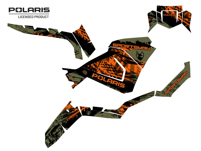 Laden Sie das Bild in Galerie -Viewer, POLARIS 570 SPORTSMAN ATV CHASER GRAPHIC KIT GREEN
