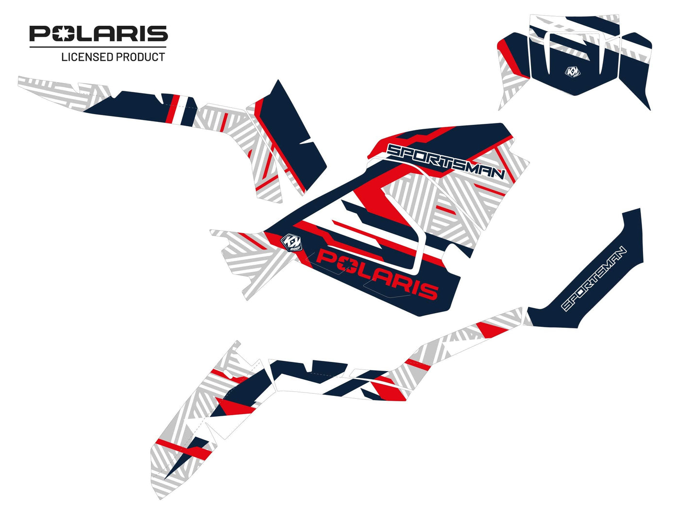POLARIS 570 SPORTSMAN ATV EPIK GRAPHIC KIT WHITE
