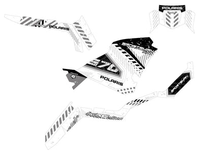 POLARIS 570 SPORTSMAN ATV REDROCK GRAPHIC KIT WHITE