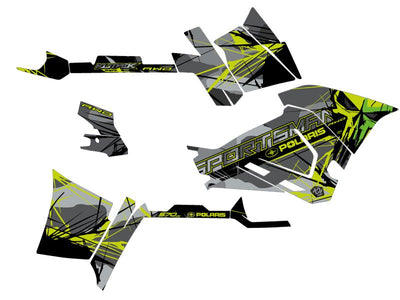 POLARIS 570 SPORTSMAN FOREST ATV EVIL GRAPHIC KIT GREY GREEN