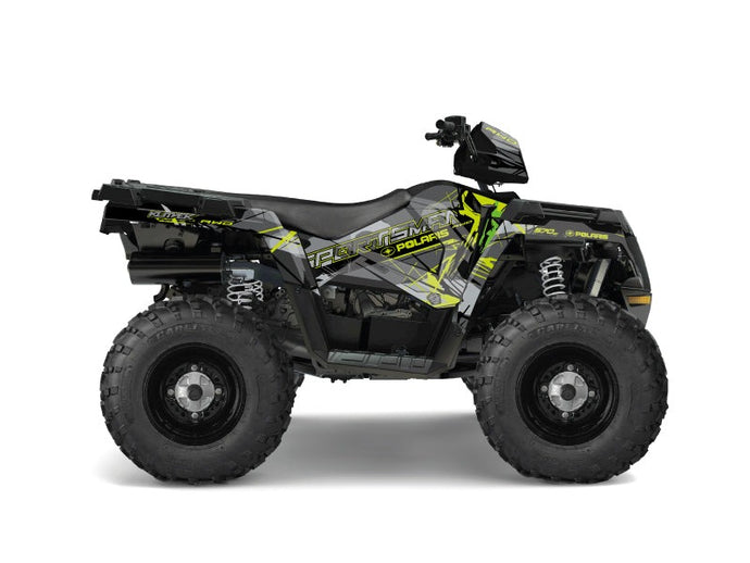 POLARIS 570 SPORTSMAN FOREST ATV EVIL GRAPHIC KIT GREY GREEN