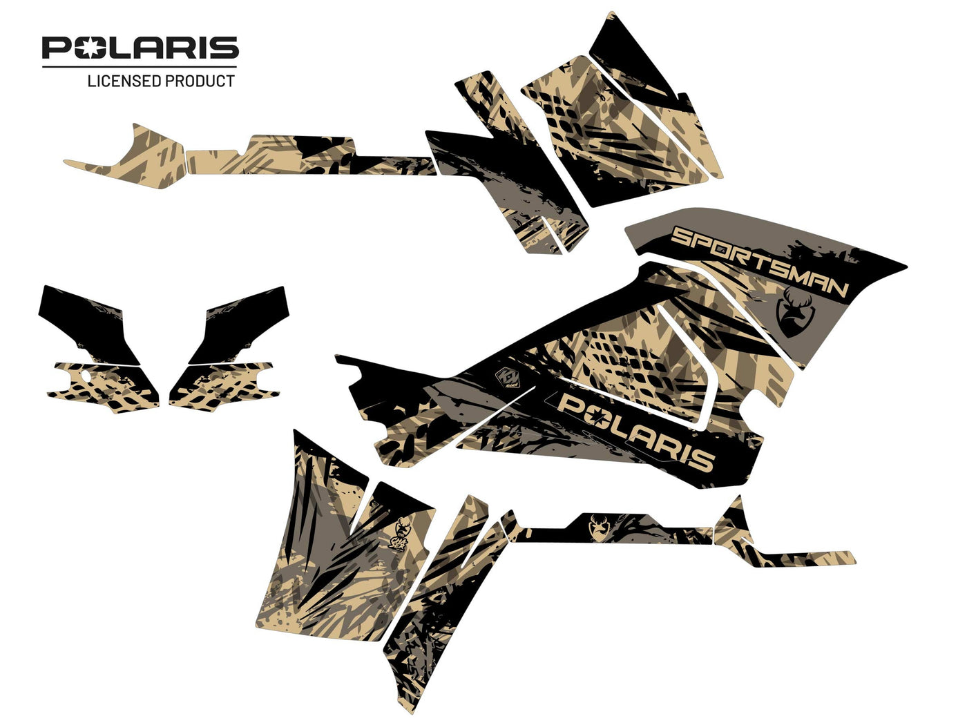 POLARIS 570 SPORTSMAN TOURING ATV CHASER GRAPHIC KIT BRONZE
