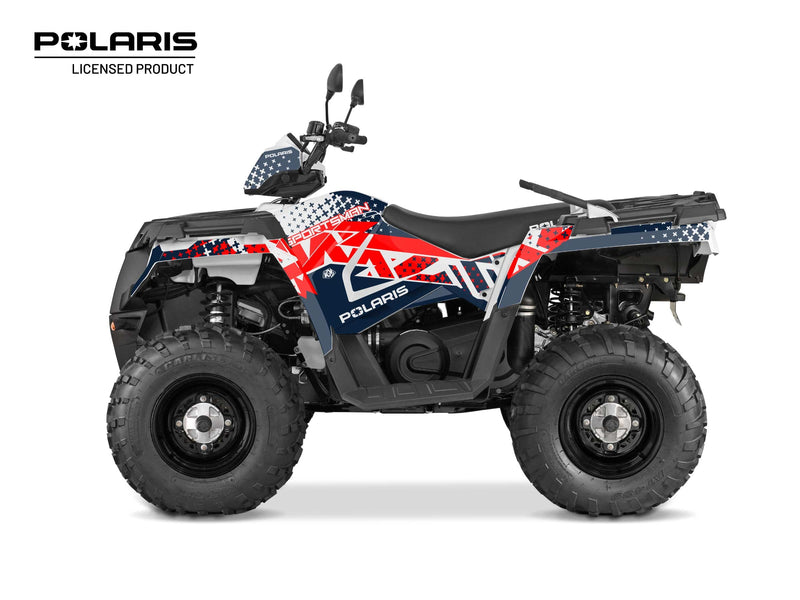 Laden Sie das Bild in Galerie -Viewer, POLARIS 570 SPORTSMAN TOURING ATV STUN GRAPHIC KIT WHITE
