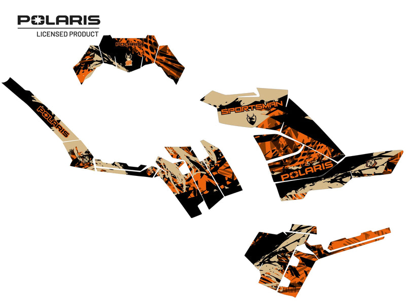 Laden Sie das Bild in Galerie -Viewer, POLARIS 850 SPORTSMAN FOREST ATV CHASER GRAPHIC KIT SAND
