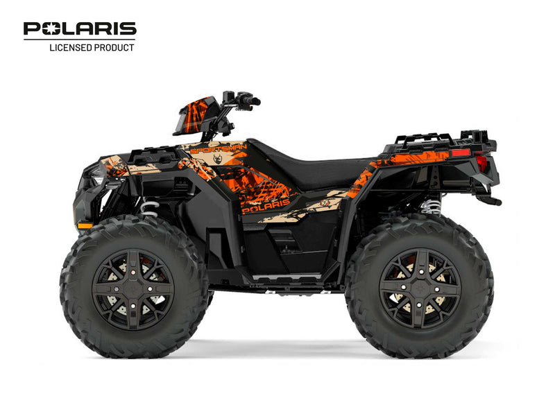 Laden Sie das Bild in Galerie -Viewer, POLARIS 850 SPORTSMAN FOREST ATV CHASER GRAPHIC KIT SAND
