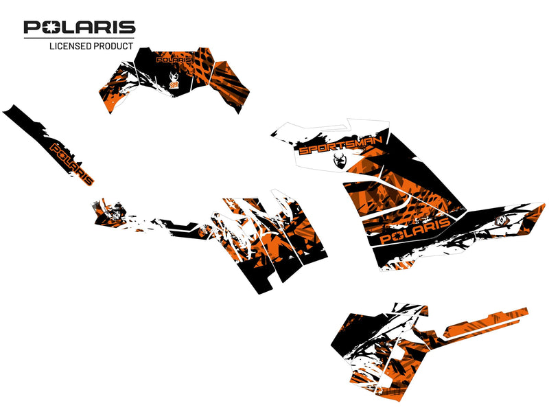 Laden Sie das Bild in Galerie -Viewer, POLARIS 850 SPORTSMAN FOREST ATV CHASER GRAPHIC KIT WHITE
