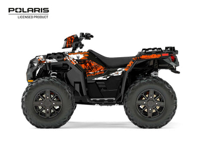 POLARIS 850 SPORTSMAN FOREST ATV CHASER GRAPHIC KIT WHITE