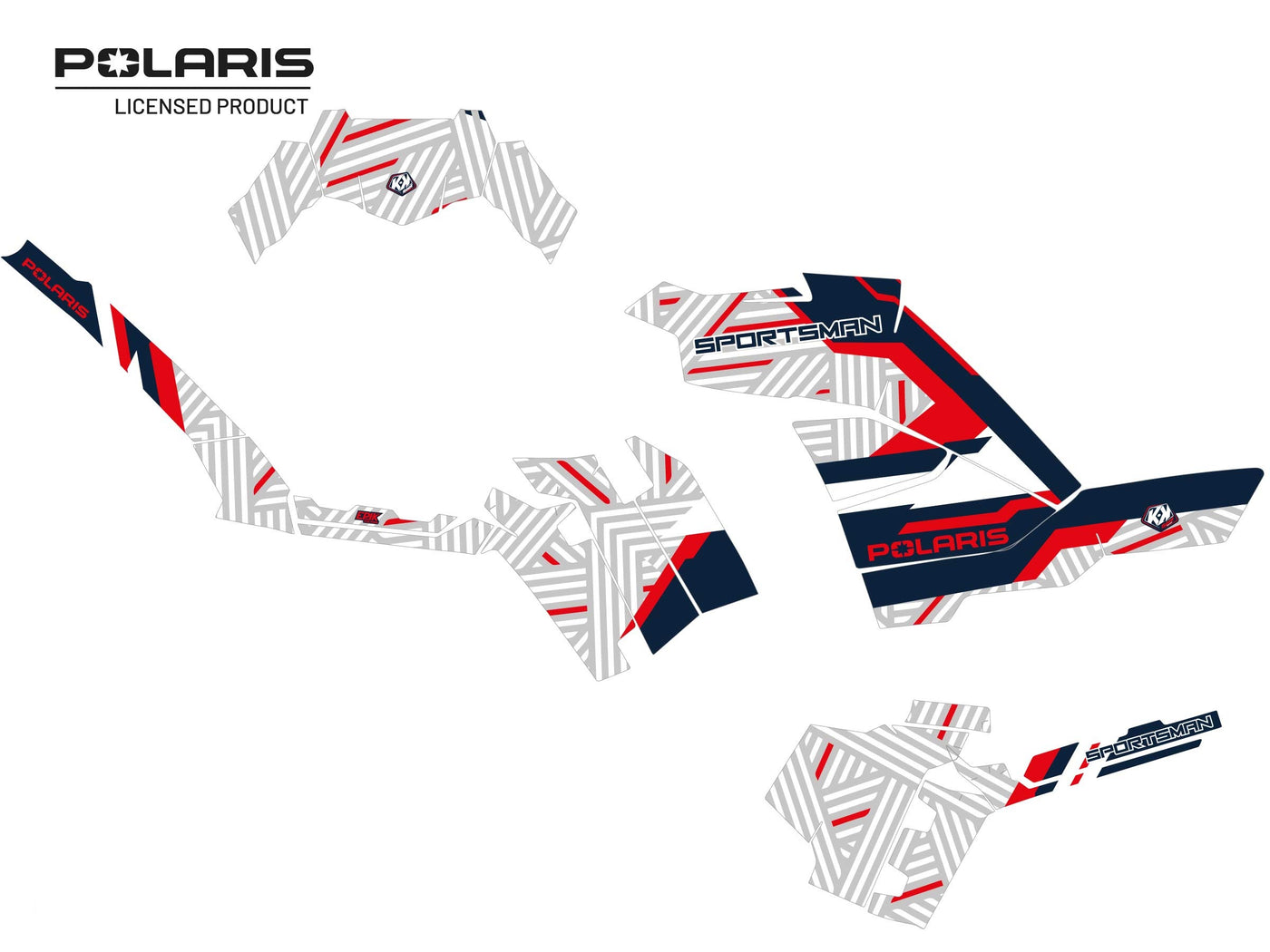 POLARIS 850 SPORTSMAN FOREST ATV EPIK GRAPHIC KIT WHITE