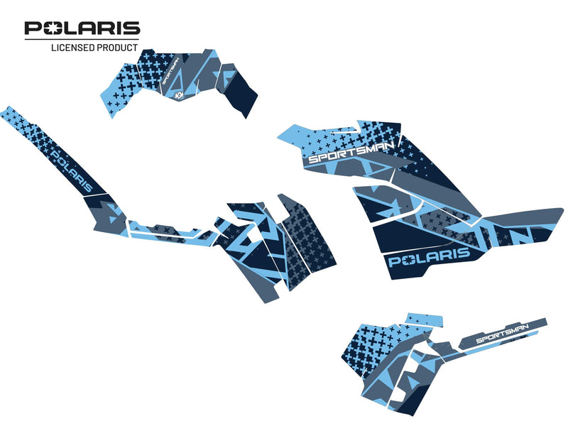 Chargez l&#39;image dans la visionneuse de la galerie, POLARIS 850 SPORTSMAN FOREST ATV STUN GRAPHIC KIT BLUE
