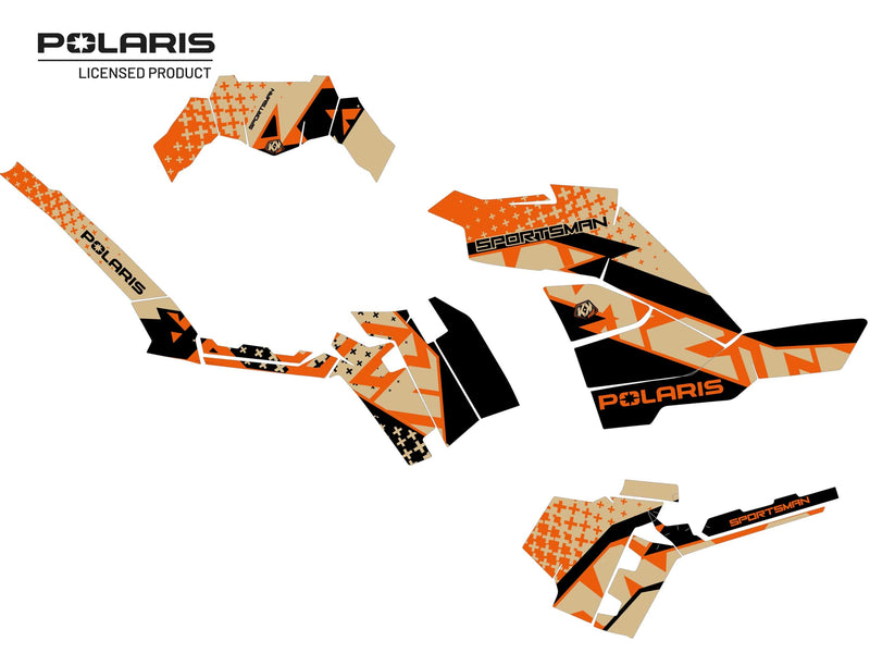 Load image into Gallery viewer, POLARIS-850-SPORTSMAN-FOREST-ATV-STUN-GRAPHIC-KIT-SAND-COLOR-DECALS
