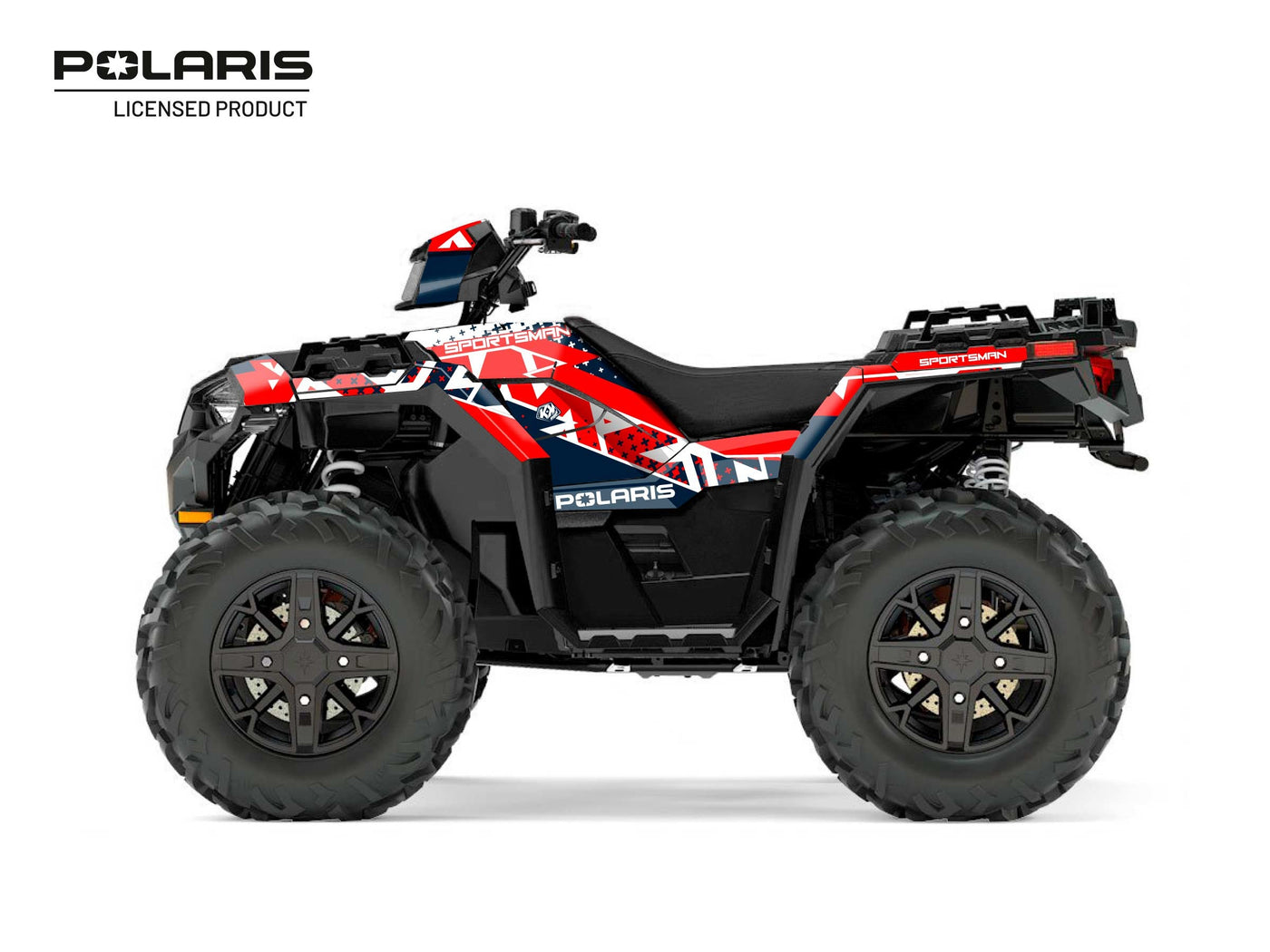 POLARIS 850 SPORTSMAN FOREST ATV STUN GRAPHIC KIT WHITE