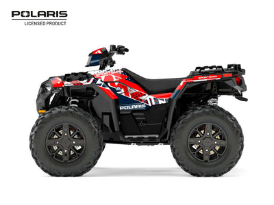 POLARIS 850 SPORTSMAN FOREST ATV STUN GRAPHIC KIT WHITE