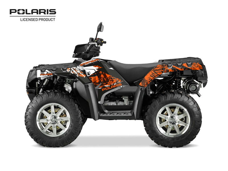 Chargez l&#39;image dans la visionneuse de la galerie, POLARIS 850 SPORTSMAN TOURING ATV CHASER GRAPHIC KIT WHITE
