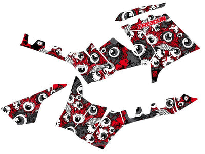 POLARIS 850 SPORTSMAN TOURING ATV FREEGUN EYED GRAPHIC KIT RED GREY