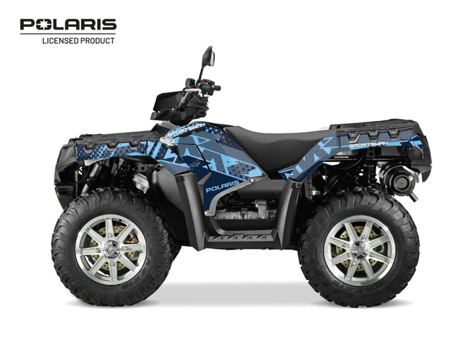 POLARIS 850 SPORTSMAN TOURING ATV STUN GRAPHIC KIT BLUE