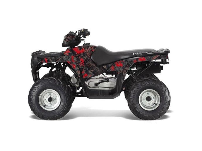 POLARIS 90 SPORTSMAN ATV CAMO GRAPHIC KIT BLACK RED