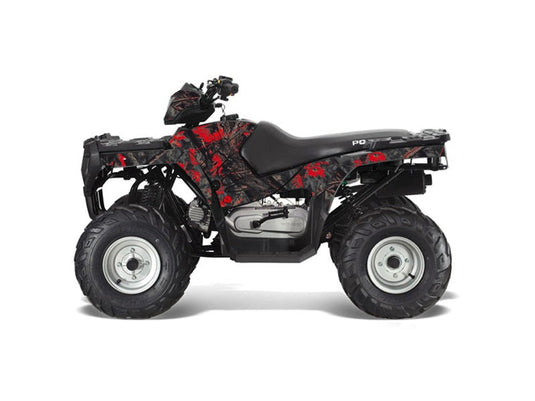 POLARIS 90 SPORTSMAN ATV CAMO GRAPHIC KIT BLACK RED