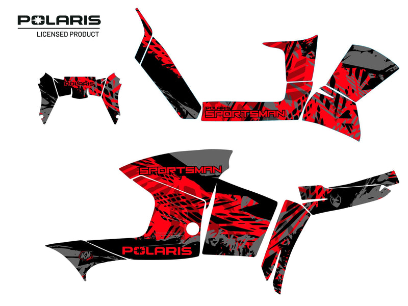 Chargez l&#39;image dans la visionneuse de la galerie, POLARIS 90 SPORTSMAN ATV CHASER GRAPHIC KIT BLACK
