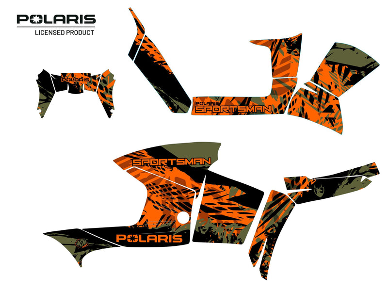 Load image into Gallery viewer, POLARIS 90 SPORTSMAN ATV CHASER GRAPHIC KIT GREEN
