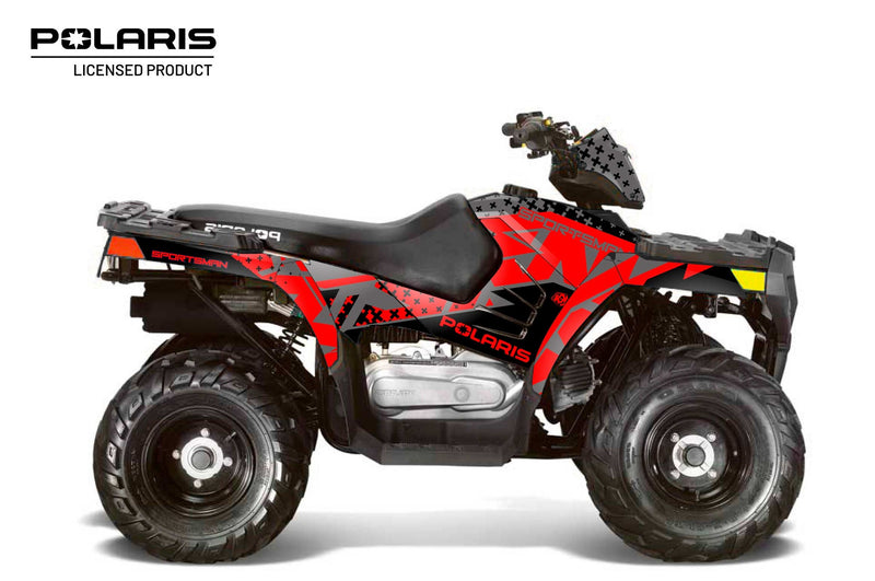 Laden Sie das Bild in Galerie -Viewer, POLARIS-90-SPORTSMAN-ATV-DECALS-GRAPHIC-KIT-BLACK
