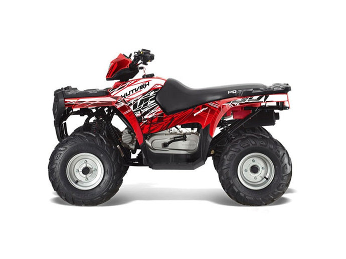 POLARIS 90 SPORTSMAN ATV ERASER GRAPHIC KIT RED WHITE