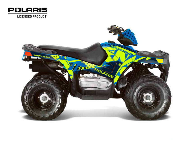 Laden Sie das Bild in Galerie -Viewer, POLARIS 90 SPORTSMAN ATV STUN GRAPHIC KIT BLUE
