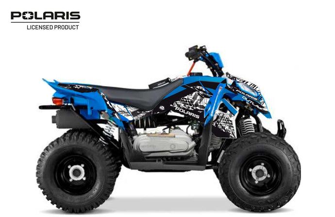 POLARIS OUTLAW 110 ATV CHASER GRAPHIC KIT BLUE