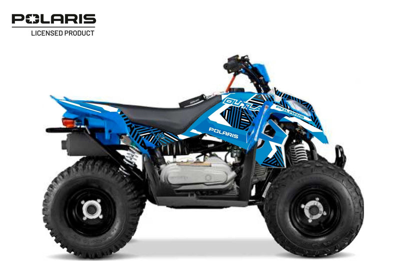 Chargez l&#39;image dans la visionneuse de la galerie, POLARIS OUTLAW 110 ATV EPIK GRAPHIC KIT BLUE
