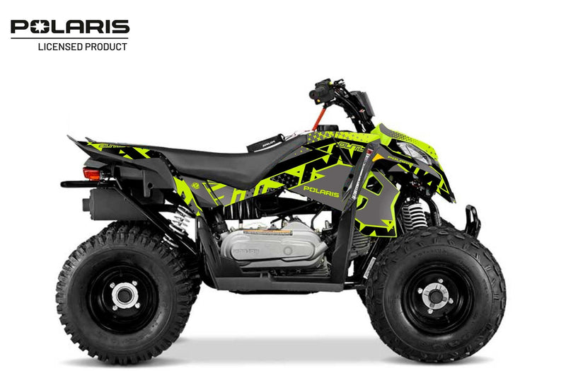 Laden Sie das Bild in Galerie -Viewer, POLARIS OUTLAW 110 ATV STUN GRAPHIC KIT GREY
