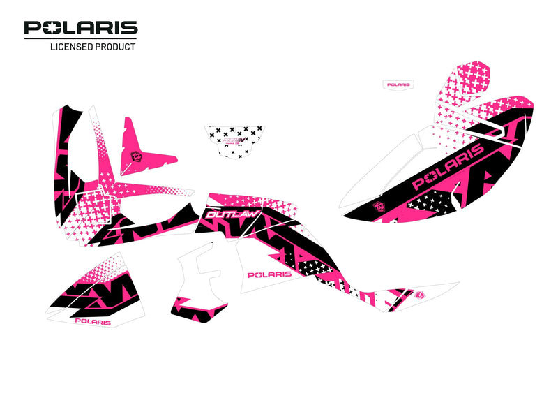 Load image into Gallery viewer, POLARIS-OUTLAW-110-ATV-STUN-GRAPHIC-KIT-PINK
