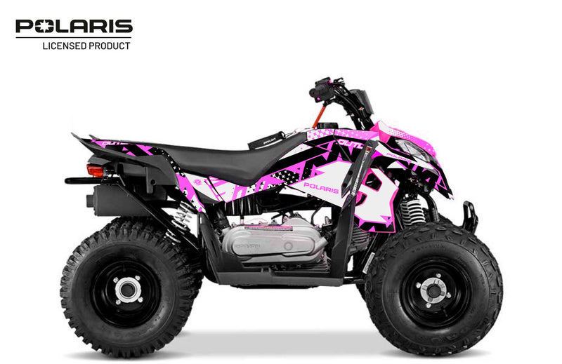 Load image into Gallery viewer, POLARIS-OUTLAW-110-ATV-STUN-GRAPHIC-KIT-PINK
