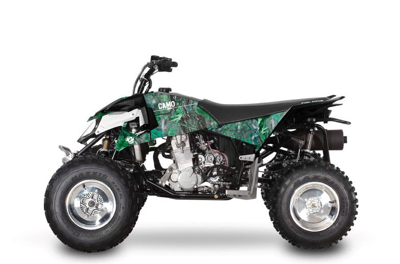 Laden Sie das Bild in Galerie -Viewer, POLARIS-OUTLAW-450-ATV-CAMO-GRAPHIC-KIT-GREEN
