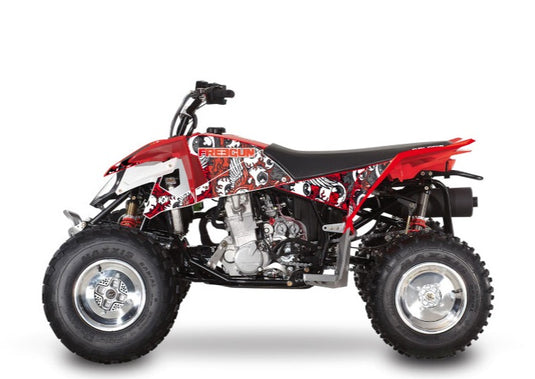 POLARIS OUTLAW 450 ATV FREEGUN EYED GRAPHIC KIT RED GREY