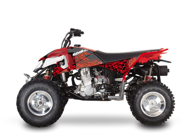 Load image into Gallery viewer, POLARIS OUTLAW 450 ATV PREDATOR GRAPHIC KIT RED BLACK
