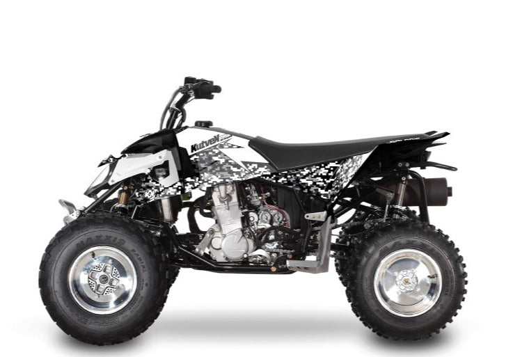 Laden Sie das Bild in Galerie -Viewer, POLARIS OUTLAW 450 ATV PREDATOR GRAPHIC KIT WHITE
